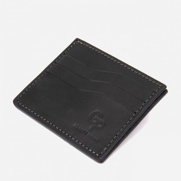 Grande Pelle Картхолдер кожаный  leather-11499 Черный - зображення 1