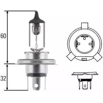 Hella H4 12V 60/55W BlueLight 8GJ002525361 - зображення 1