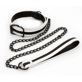 NS Novelties Glo Bondage Collar & Leash, black (657447104015)