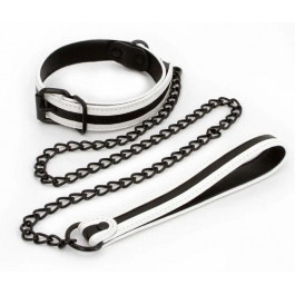   NS Novelties Glo Bondage Collar & Leash, black (657447104015)