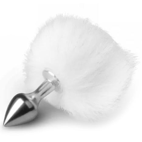 Easytoys Bunny Tail Plug, срібна (8718627526323) - зображення 1