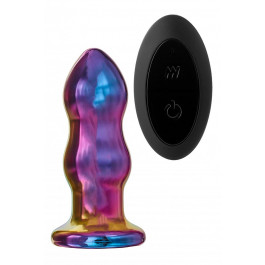 Dream toys Glamour Glass Remote Vibe Curved Plug, райдужна (8720365101786)