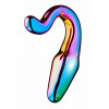 Dream toys Glamour Glass Sleek Anal Tail Plug, райдужна (8720365102578) - зображення 1