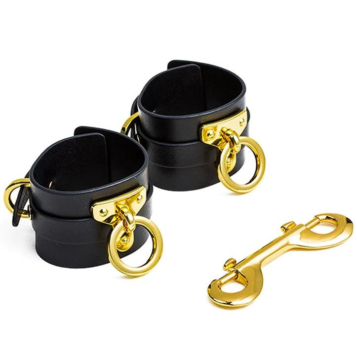 UPKO Leather Handcuffs S, black (6971126860158) - зображення 1