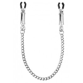 Chisa Novelties Sins Inquisition The Pinch Nipple Clamps With Chain, silver (759746308030)