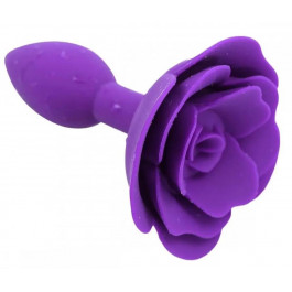 Loveshop Анальна пробка з трояндою  Silicone Anal Plug, фіолетова (2000460094715)