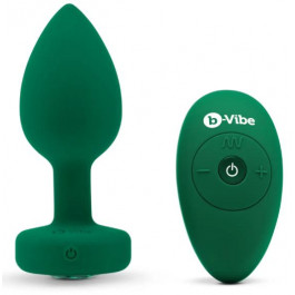 B-Vibe Vibrating Jewel Plug M/L, зелена (4890808242407)