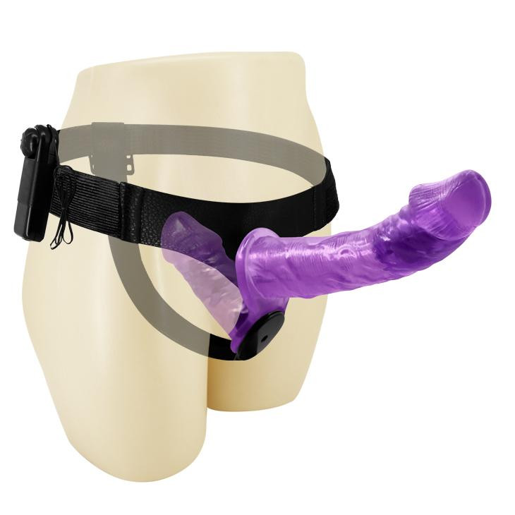 Baile Ultra Passion Harness Dual Penis Strap On, фиолетовый (6959532324907) - зображення 1