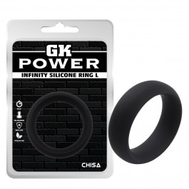 Chisa Novelties Эрекционное кольцо GK Power Infinity Silicone Ring L, черное (759746534583)