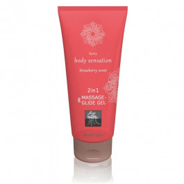 HOT Massage-& Glide gel 2in1 Strawberry scent, 200 мл (H67071)