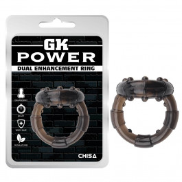 Chisa Novelties Эрекционное кольцо GK Power Dual Enhancement Ring, черное (759746873460)