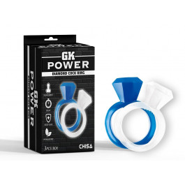 Chisa Novelties Набор из 2 эрекционных колец GK Power Diamond Cock Ring, бело-синий (759746015396)
