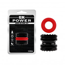 Chisa Novelties GK Power Hard-On Ring Set, красно-черный (759746773029)