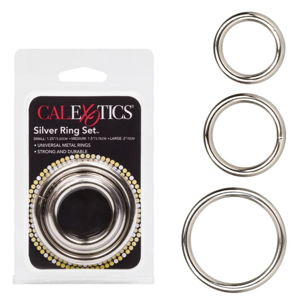 California Exotic Novelties Silver Ring Set, Silver (716770004413) - зображення 1