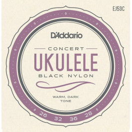 D'Addario Струны для укулеле D'Addario EJ53C Black Nylon Concert Ukulele Strings 26/28