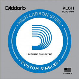 D'Addario PL011 Plain Steel 011
