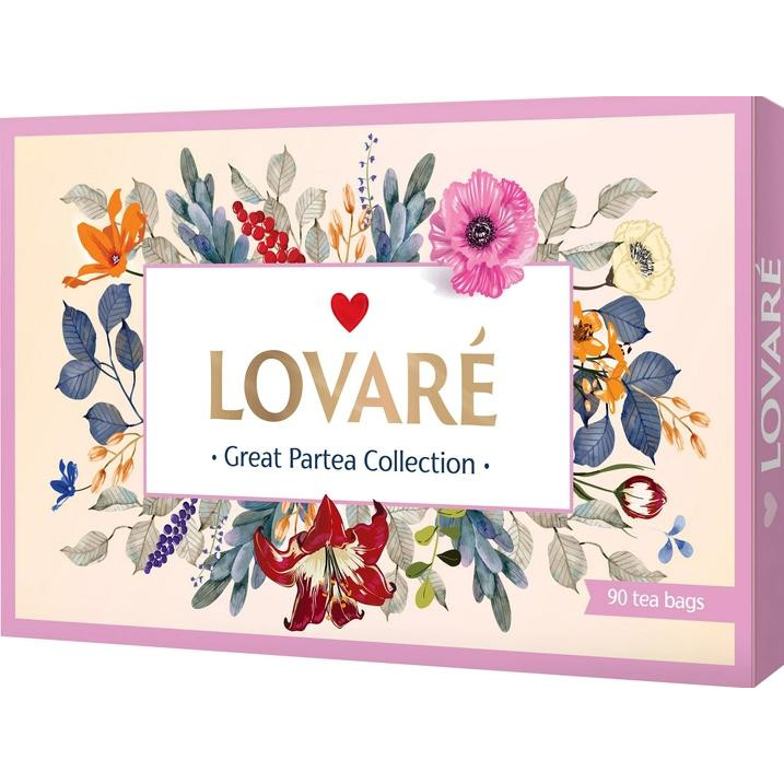 Lovare Набор чая Ассорти 18 видов по 5 шт пакетированный 153.5 г (4820198872878) - зображення 1