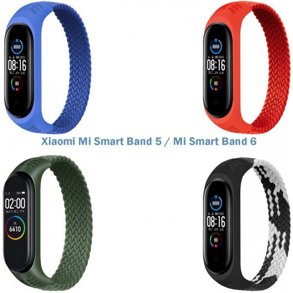 BeCover Набор ремешков 4 цвета Elastic Nylon Style  для Xiaomi Mi Smart Band 5 / Mi Smart Band 6 (Size L) Bo - зображення 1