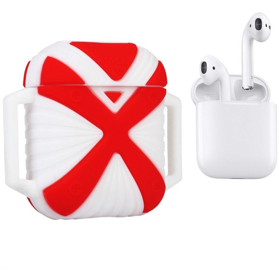 i-Smile Чохол X-HuWei  для Apple AirPods IPH1443 Red + White (702334) - зображення 1