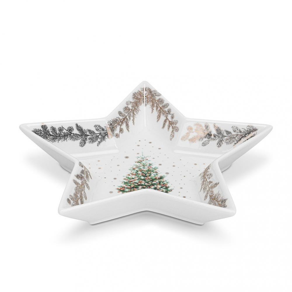 Fissman Блюдо  CHRISTMAS у формі зірки 19х15,5 см порцеляна (14016) - зображення 1