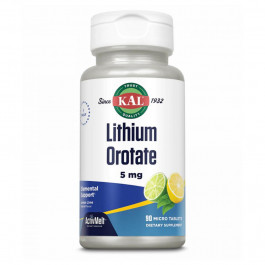 KAL Lithium Orotate 5mg 90 таблеток Lemon Lime