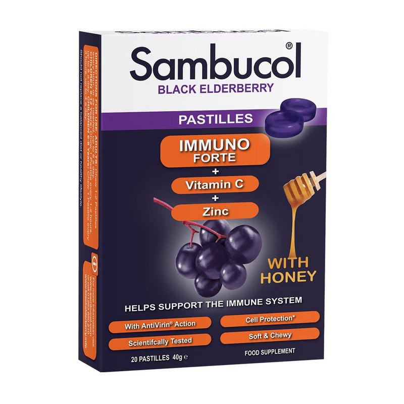 Sambucol Immuno Forte Pastilles 20 льодяників - зображення 1