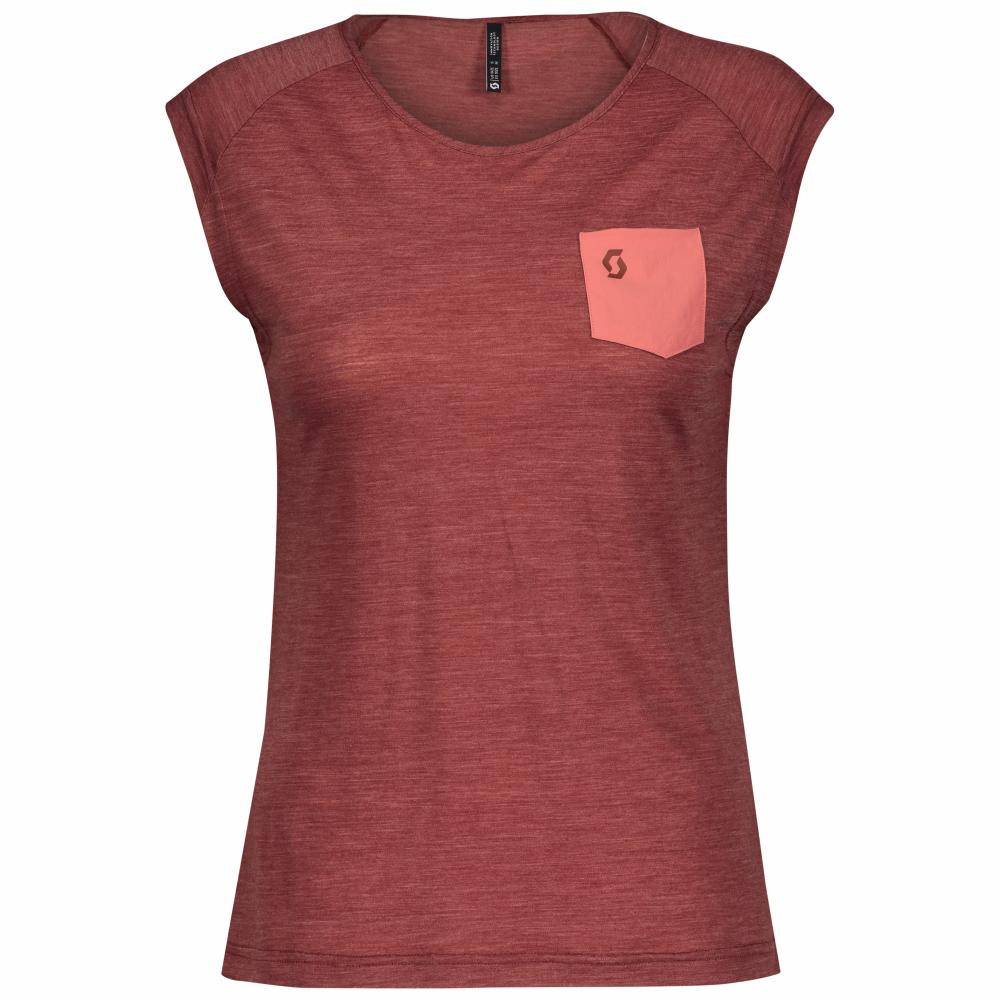 Scott футболка  W DEFINED MERINO червоний Жіноча / розмір XL - зображення 1