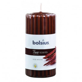 Bolsius Свеча ароматическая ребристая 120/58 агаровое дерево (266770)