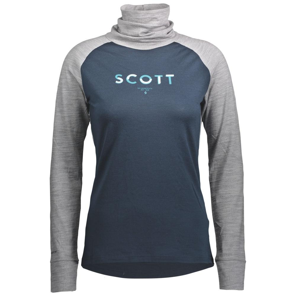 Scott термомайка  W DEFINED MERINO dark blue/light grey melange Жіноча / розмір M - зображення 1