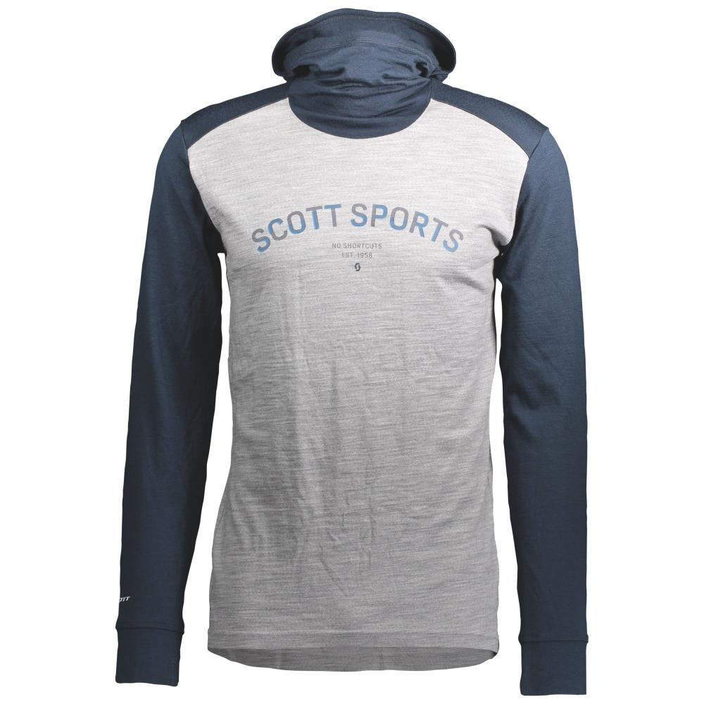 Scott термомайка з капюшоном  DEFINED MERINO dark blue/light grey melange Чоловіча / розмір L - зображення 1