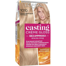 L'Oreal Paris Крем-фарба для волосся без аміаку  Casting Creme Gloss 1010 - Світло-світло-русявий попелястий 120 м