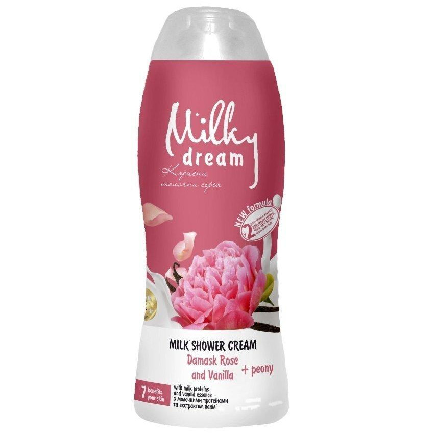 Milky Dream Молочный крем-гель для душа  Дамасская роза и ваниль 300 мл (4820205300127) - зображення 1