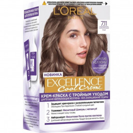 L'Oreal Paris Стійка фарба для волосся Excellence Cool Creme 7.11 - Ультрапопелястий русявий (3600524094331)