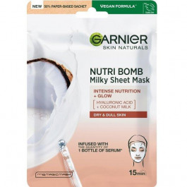 Garnier Маска тканинна  Skin Naturals Живлення з кокосовим молоком 28г