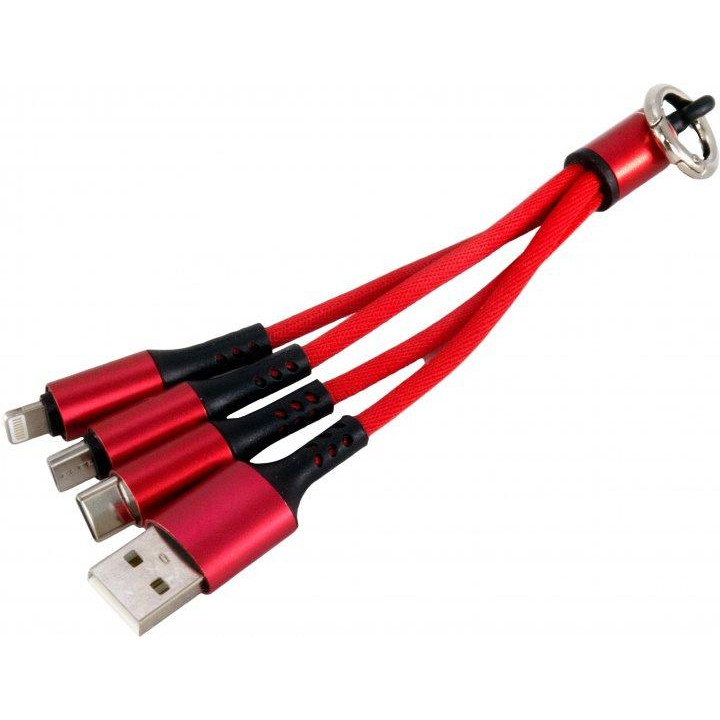 ExtraDigital USB - Lightning/micro-USB/Type-C 0.12m (KBU1759) - зображення 1