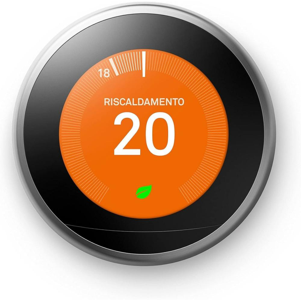 Google Nest Learning Thermostat 3rd Generation Stainless Steel (T3028IT) - зображення 1