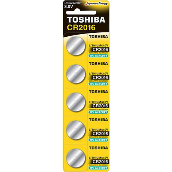 Toshiba CR-2016 bat(3B) Lithium 5шт (00152701) - зображення 1