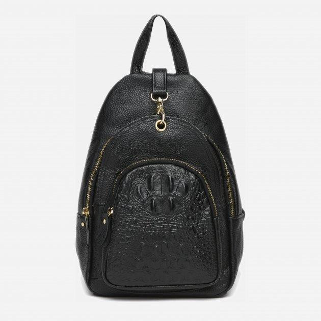 Laras Женская кожаная сумка-рюкзак  K10315a-black Черная (ROZ6400018242) - зображення 1