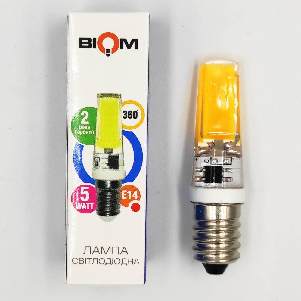 Biom LED 2508 5W E14 3000K AC220 silicon - зображення 1