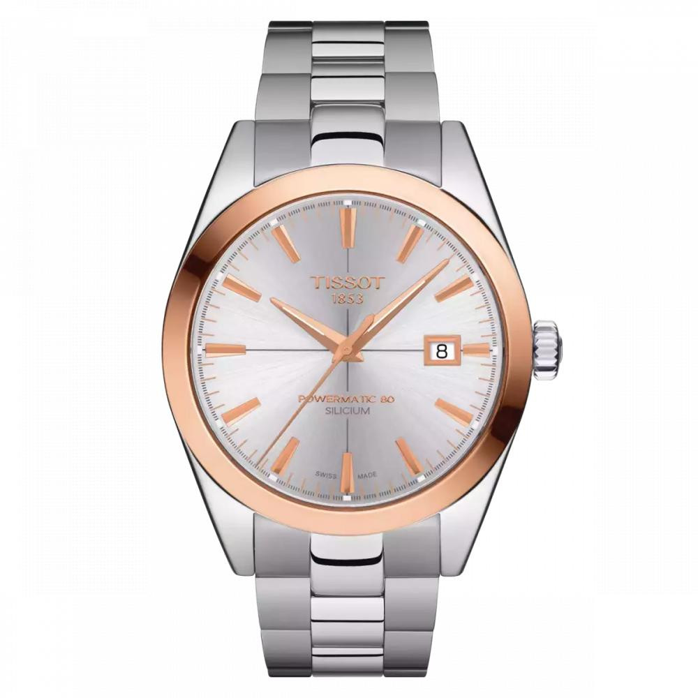 Tissot Gentleman Powermatic 80 Silicium Solid 18k Gold Bezel T927.407.41.031.00 - зображення 1