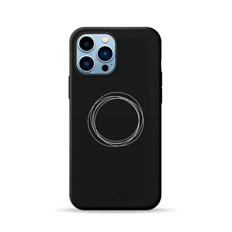 Pump Silicone Minimalistic Case for iPhone 13 Pro Circles on Dark (PMSLMN13PRO-6/173) - зображення 1