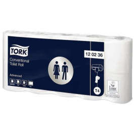 TORK Папір туалетний  Т4, 2-шаровий, 100% целюлоза, 23 м, 184 листів, 8 рулонів 120236-8