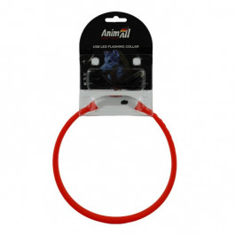 AnimAll Нашийник LED-М з підзарядкою USB, 55 см Червоний (159 880)