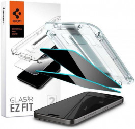 Spigen iPhone 15 Pro Glas.tr EZ FIT 2-pack Privacy AGL06894