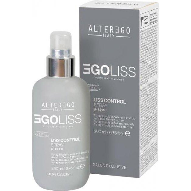 Alter Ego Спрей дисциплінуючий  Egoliss для випрямлення волосся pH 1.5-2.0 200 мл (8008277049984) - зображення 1