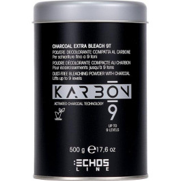 ECHOSLINE Осветляющий порошок  Karbon 9 Charcoal Extra Bleach 500г (23494)