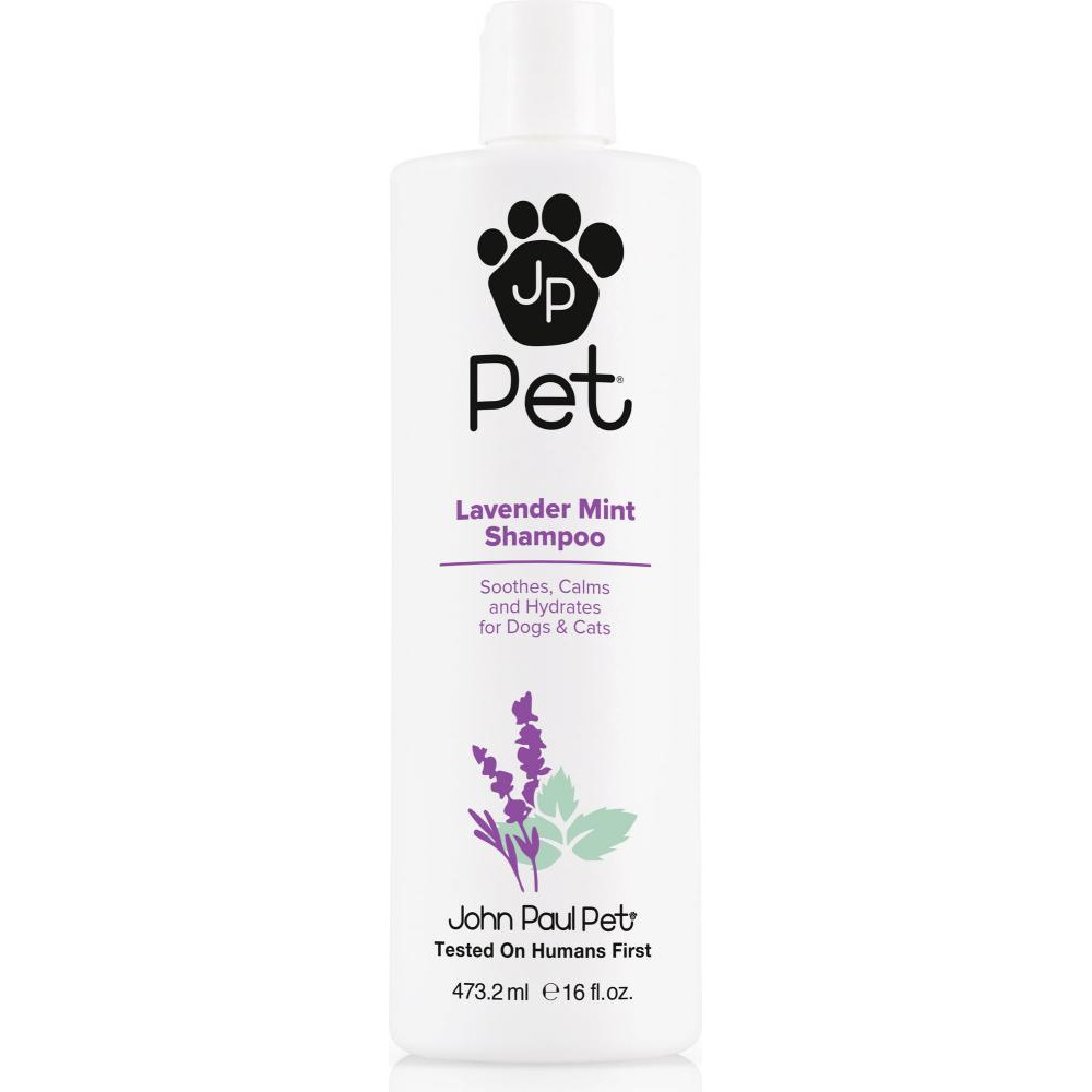 John Paul Pet Lavender Mint Shampoo for Dogs and Cats шампунь з м'ятою і лавандою, успокаивающий і зволожуючий 0.4 - зображення 1