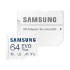 Samsung 64 GB microSDXC Class 10 UHS-I U1 V10 A1 EVO Plus + SD Adapter MB-MC64KA - зображення 1