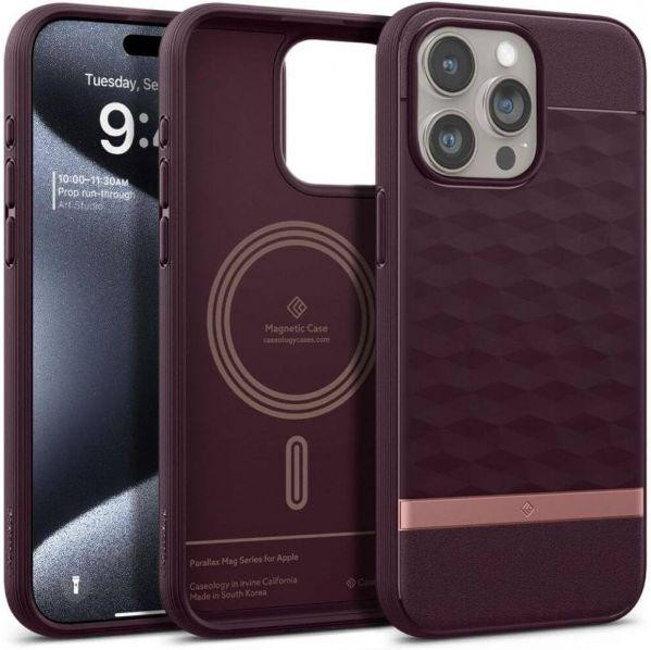 Spigen iPhone 15 Pro Caseology Parallax Mag Magsafe Burgundy ACS06751 - зображення 1