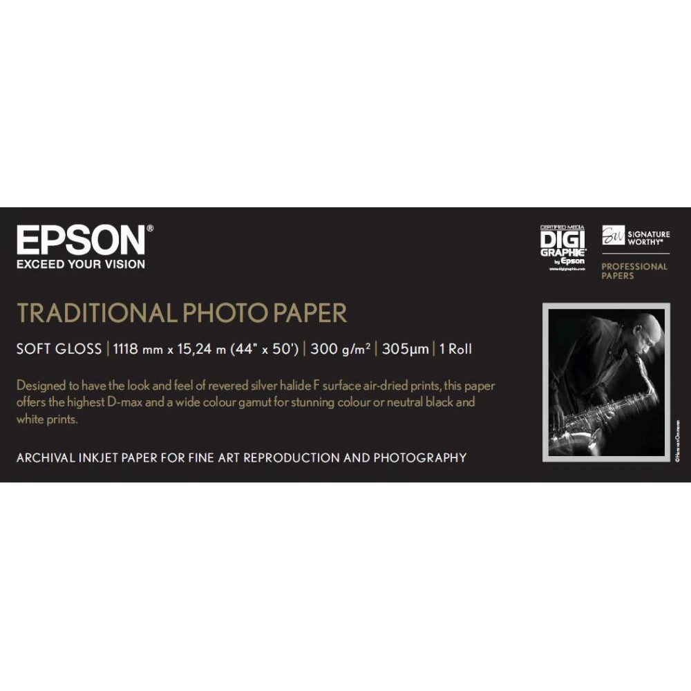 Epson Traditional Photo Paper 44"x15m (C13S045056) - зображення 1